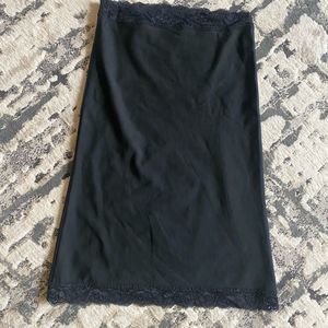Spanx Black Lace Shapewear Skirt Womens Small